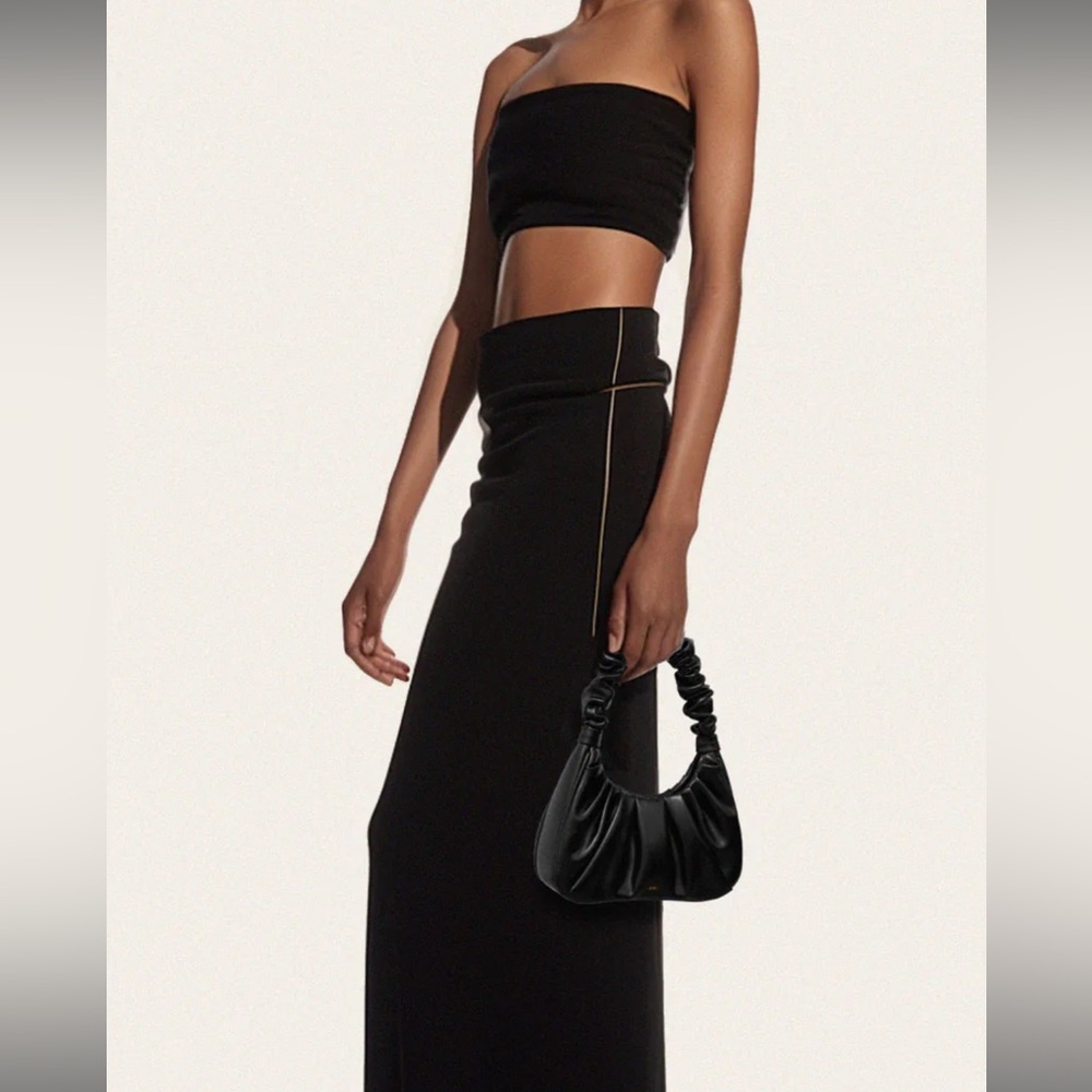JW PEI Gabbi Ruched Hobo Handbag - Black - Picture 4 of 8